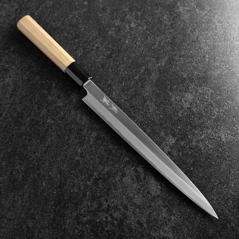 Fuguhiki White Steel #3 Kasumi Buffalo Magnolia Handle 240mm-[Musashi]-[Japanese-Kitchen-Knives]