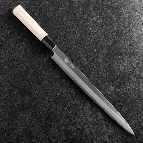 Fuguhiki White Steel #3 Kasumi Buffalo Magnolia Handle 270mm (10.6”)-[Musashi]-[Japanese-Kitchen-Knives]