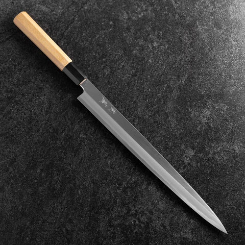 Fuguhiki White Steel #3 Kasumi Buffalo Magnolia Handle 300mm (11.8”)-[Musashi]-[Japanese-Kitchen-Knives]