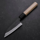 Funayuki Blue Steel #1 Kurouchi Buffalo Magnolia Handle 105mm (4.1”)-[Musashi]-[Japanese-Kitchen-Knives]