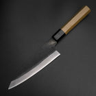 Funayuki Blue Steel #1 Stainless Clad Kurouchi Buffalo Magnolia Handle 165mm (6.5”)-[Musashi]-[Japanese-Kitchen-Knives]