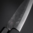 Funayuki Blue Steel #1 Stainless Clad Kurouchi Buffalo Magnolia Handle 165mm (6.5”)-[Musashi]-[Japanese-Kitchen-Knives]