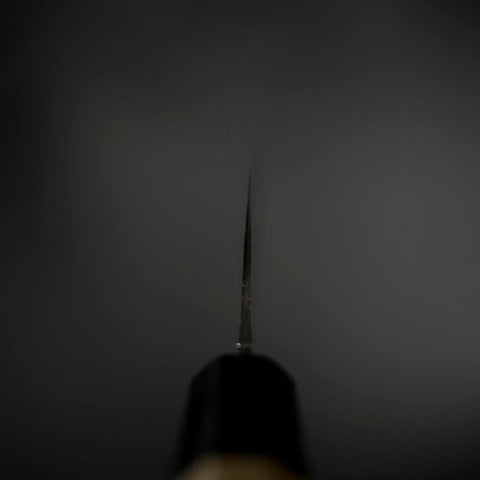 Funayuki Blue Steel #1 Stainless Clad Kurouchi Buffalo Magnolia Handle 165mm (6.5”)-[Musashi]-[Japanese-Kitchen-Knives]
