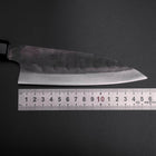 Funayuki Blue Steel #1 Stainless Clad Kurouchi Buffalo Magnolia Handle 165mm (6.5”)-[Musashi]-[Japanese-Kitchen-Knives]