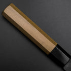 Funayuki Blue Steel #1 Stainless Clad Kurouchi Buffalo Magnolia Handle 165mm (6.5”)-[Musashi]-[Japanese-Kitchen-Knives]