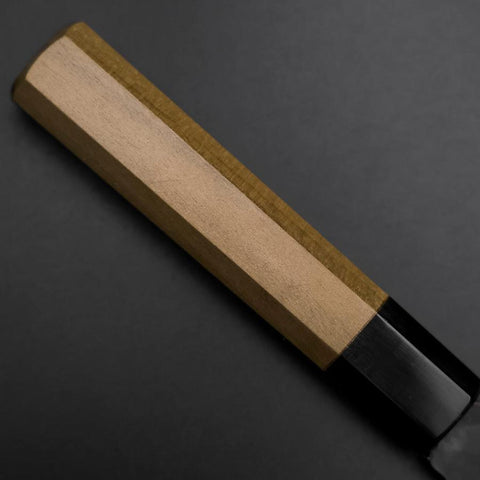 Funayuki Blue Steel #1 Stainless Clad Kurouchi Buffalo Magnolia Handle 165mm (6.5”)-[Musashi]-[Japanese-Kitchen-Knives]