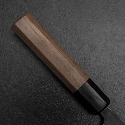 Funayuki Blue Steel #2 Kurouchi Walnut Handle 100mm-[Musashi]-[Japanese-Kitchen-Knives]