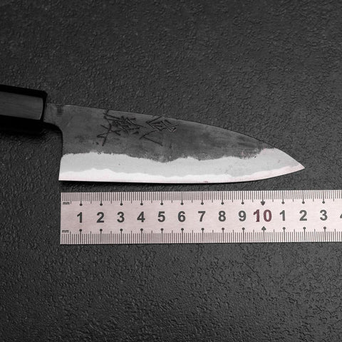 Funayuki Blue Steel #2 Kurouchi Walnut Handle 120mm (4.7”)-[Musashi]-[Japanese-Kitchen-Knives]