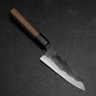 Funayuki Blue Steel #2 Kurouchi Walnut Handle 120mm (4.7”)-[Musashi]-[Japanese-Kitchen-Knives]