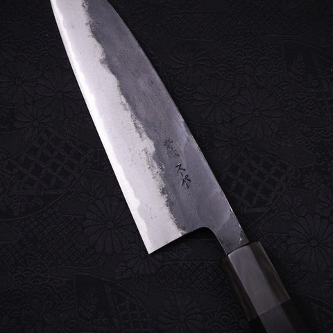 Funayuki Blue Super Kurouchi Buffalo Ebony Handle 165mm-[Musashi]-[Japanese-Kitchen-Knives]