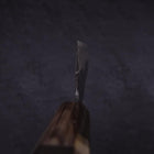 Funayuki Blue Super Kurouchi Buffalo Ebony Handle 165mm-[Musashi]-[Japanese-Kitchen-Knives]