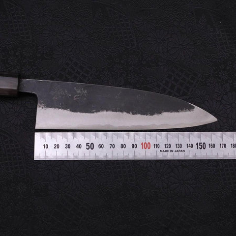 Funayuki Blue Super Kurouchi Buffalo Ebony Handle 165mm-[Musashi]-[Japanese-Kitchen-Knives]