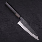 Funayuki Blue Super Kurouchi Buffalo Ebony Handle 165mm-[Musashi]-[Japanese-Kitchen-Knives]