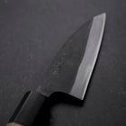Funayuki Blue Steel #1 Kurouchi Buffalo Magnolia Handle 105mm-[Musashi]-[Japanese-Kitchen-Knives]