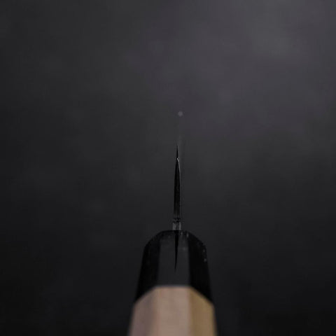 Funayuki Blue Steel #1 Kurouchi Buffalo Magnolia Handle 105mm-[Musashi]-[Japanese-Kitchen-Knives]