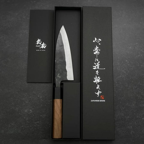 Funayuki Blue Steel #2 Kurouchi Mango de Nogal 150mm