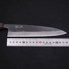 Funayuki Sabaki Blue Steel #2 Kurouchi Sumi Urushi Handle 180mm (7”)-[Musashi]-[Japanese-Kitchen-Knives]