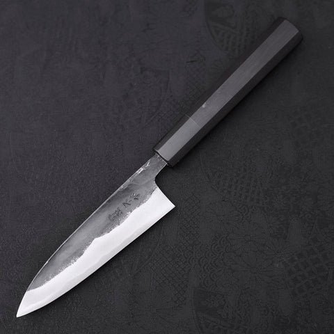 Funayuki Sabaki Blue Super Kurouchi Mango de Ébano con Cuerno de Búfalo 120mm