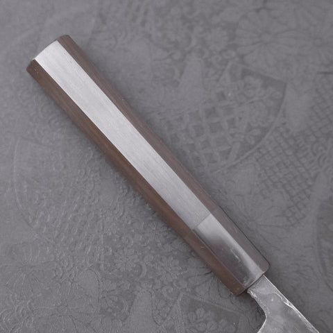 Funayuki Sabaki Blue Super Kurouchi Mango de Ébano con Cuerno de Búfalo 120mm