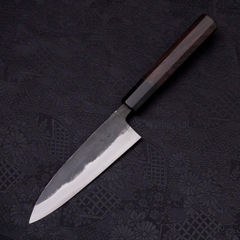 Funayuki Sabaki Blue Super Kurouchi Buffalo Ebony Handle 135mm-[Musashi]-[Japanese-Kitchen-Knives]