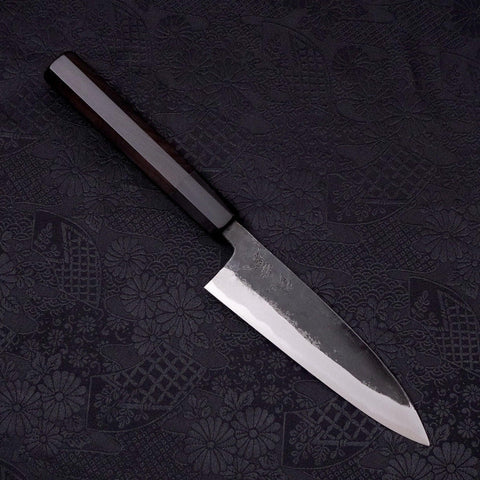 Funayuki Sabaki Blue Super Kurouchi Buffalo Ebony Handle 135mm-[Musashi]-[Japanese-Kitchen-Knives]