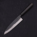 Funayuki Sabaki Blue Super Kurouchi Buffalo Ebony Handle 180mm-[Musashi]-[Japanese-Kitchen-Knives]
