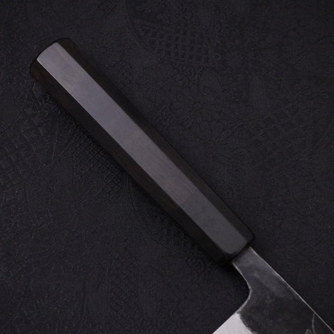Funayuki Sabaki Blue Super Kurouchi Buffalo Ebony Handle 180mm-[Musashi]-[Japanese-Kitchen-Knives]