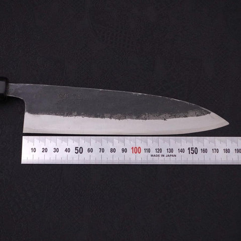 Funayuki Sabaki Blue Super Kurouchi Buffalo Ebony Handle 180mm-[Musashi]-[Japanese-Kitchen-Knives]