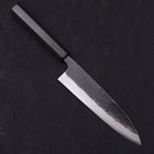 Funayuki Sabaki Blue Super Kurouchi Buffalo Ebony Handle 180mm-[Musashi]-[Japanese-Kitchen-Knives]