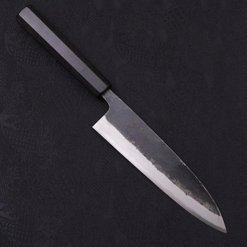 Funayuki Sabaki Blue Super Kurouchi Buffalo Ebony Handle 180mm-[Musashi]-[Japanese-Kitchen-Knives]