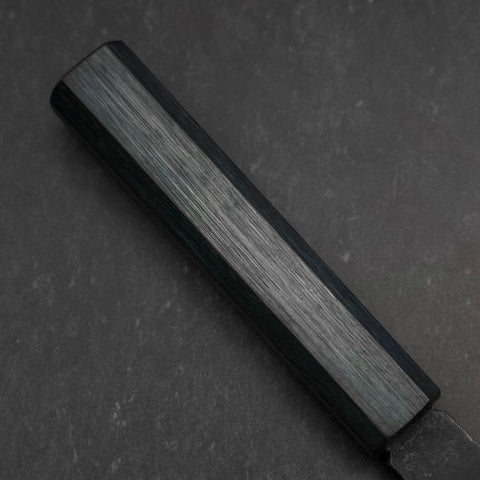 Funayuki Sabaki Blue Steel #1 Kurouchi Dark Blue Urushi Handle 165mm-[Musashi]-[Japanese-Kitchen-Knives]