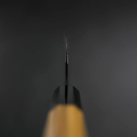 Funayuki Sabaki Blue Steel #2 Kurouchi Mango de Teca con Cuerno de Búfalo 165mm