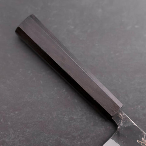Funayuki Sabaki Blue Steel #2 Kurouchi Ebony Handle 165mm-[Musashi]-[Japanese-Kitchen-Knives]