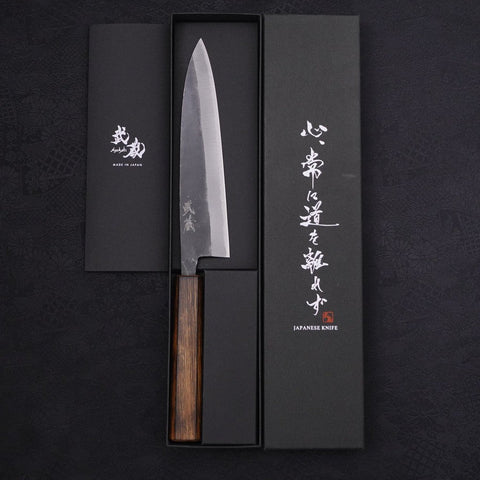 Funayuki Sabaki Blue Steel #2 Kurouchi Mango Sumi Urushi 180mm