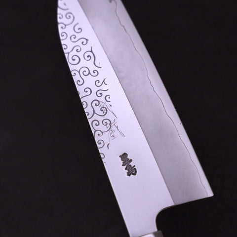 Funayuki Silver Steel #3 Karakusa Walnut Handle 165mm-[Musashi]-[Japanese-Kitchen-Knives]