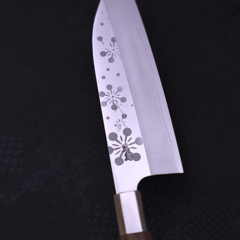 Funayuki Silver Steel #3 Kazahana Mango de Nogal 165mm