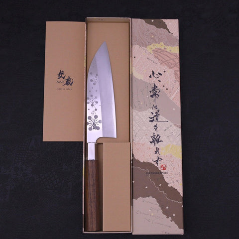Funayuki Silver Steel #3 Kazahana Mango de Nogal 165mm