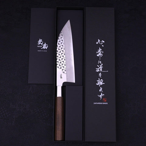 Funayuki Silver Steel #3 Origami Kazaguruma Walnut Handle 165mm-[Musashi]-[Japanese-Kitchen-Knives]