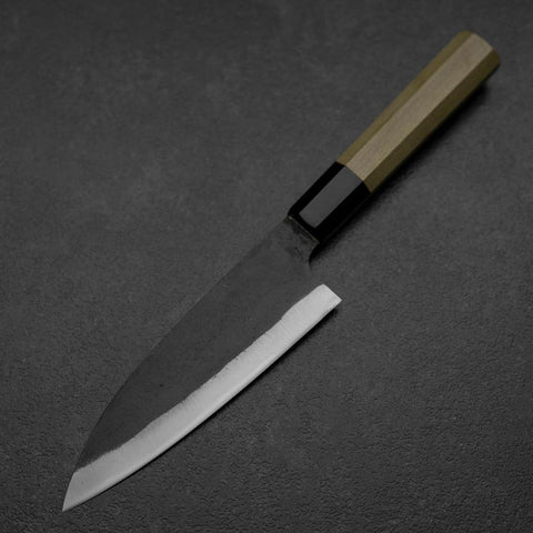 Funayuki White Steel #2 Kurouchi Buffalo Magnolia Handle 155mm-[Musashi]-[Japanese-Kitchen-Knives]
