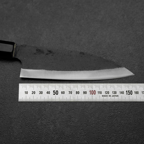 Funayuki White Steel #2 Kurouchi Buffalo Magnolia Handle 155mm-[Musashi]-[Japanese-Kitchen-Knives]