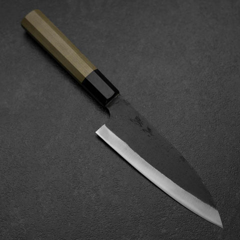 Funayuki White Steel #2 Kurouchi Buffalo Magnolia Handle 155mm-[Musashi]-[Japanese-Kitchen-Knives]