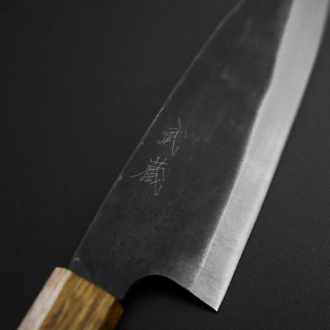 Funayuki White Steel #2 Kurouchi Yaki Urushi Handle 155mm (6.1”)-[Musashi]-[Japanese-Kitchen-Knives]