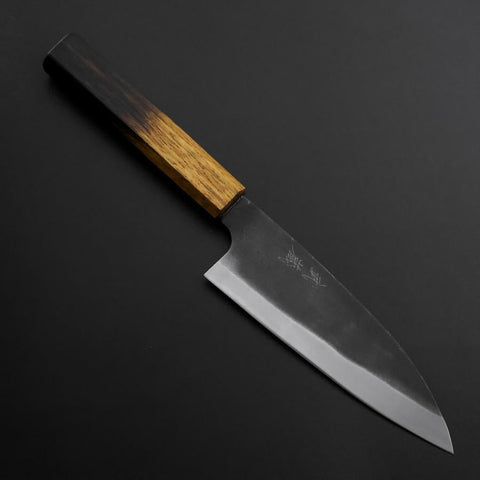 Funayuki White Steel #2 Kurouchi Yaki Urushi Handle 155mm (6.1”)-[Musashi]-[Japanese-Kitchen-Knives]