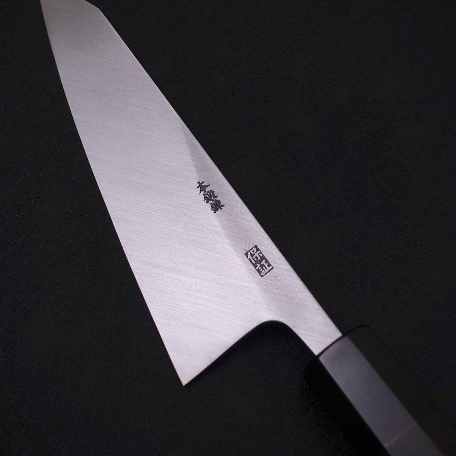 Garasuki Cuchillo para Deshuesar White Steel #2 Kasumi Mango de Ébano con Cuerno de Búfalo 150mm