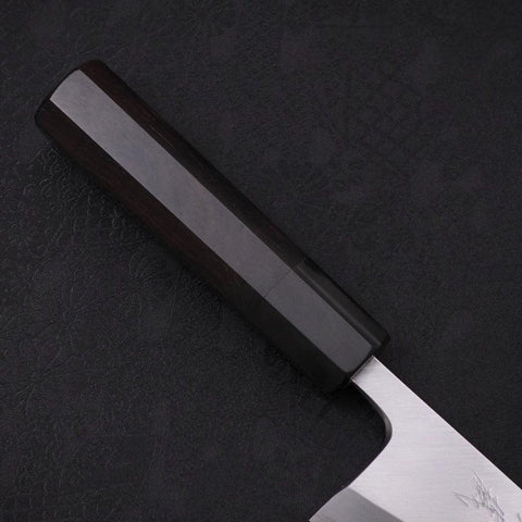 Garasuki Cuchillo para Deshuesar White Steel #2 Kasumi Mango de Ébano con Cuerno de Búfalo 150mm