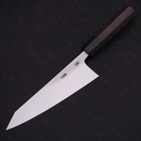 Garasuki Cuchillo para Deshuesar White Steel #2 Kasumi Mango de Ébano con Cuerno de Búfalo 180mm