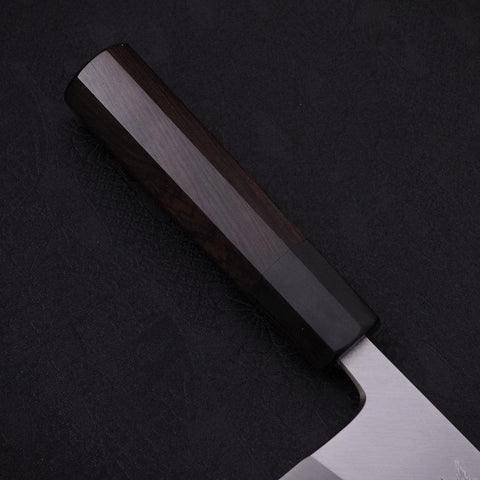 Garasuki Cuchillo para Deshuesar White Steel #2 Kasumi Mango de Ébano con Cuerno de Búfalo 180mm