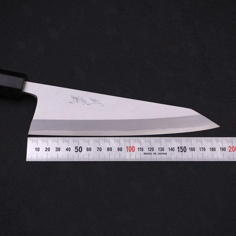 Garasuki Cuchillo para Deshuesar White Steel #2 Kasumi Mango de Ébano con Cuerno de Búfalo 180mm