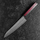Gyuto 440C Nashiji Damascus Purple Urushi Handle 210mm-[Musashi]-[Japanese-Kitchen-Knives]