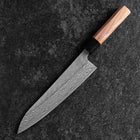 Gyuto 440C Nashiji Damascus Walnut Handle 210mm-[Musashi]-[Japanese-Kitchen-Knives]